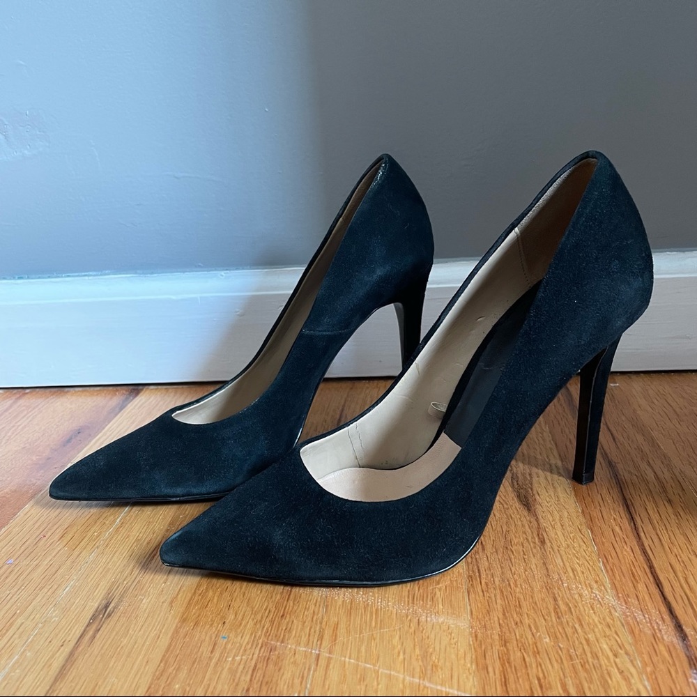 Zara Suede Pointy Toe Heels
